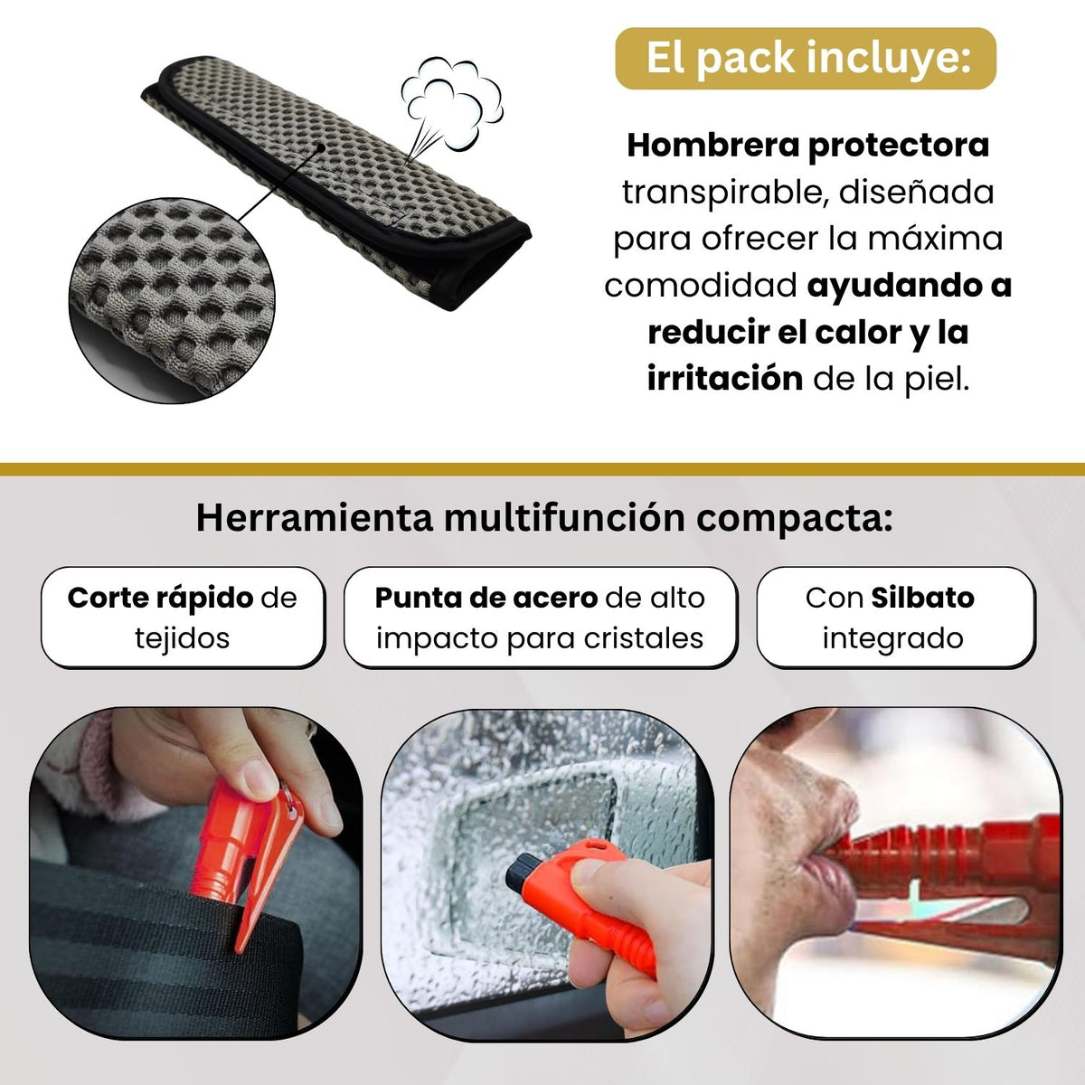 Adaptador de Cinturón de Coche Homologado para Embarazadas