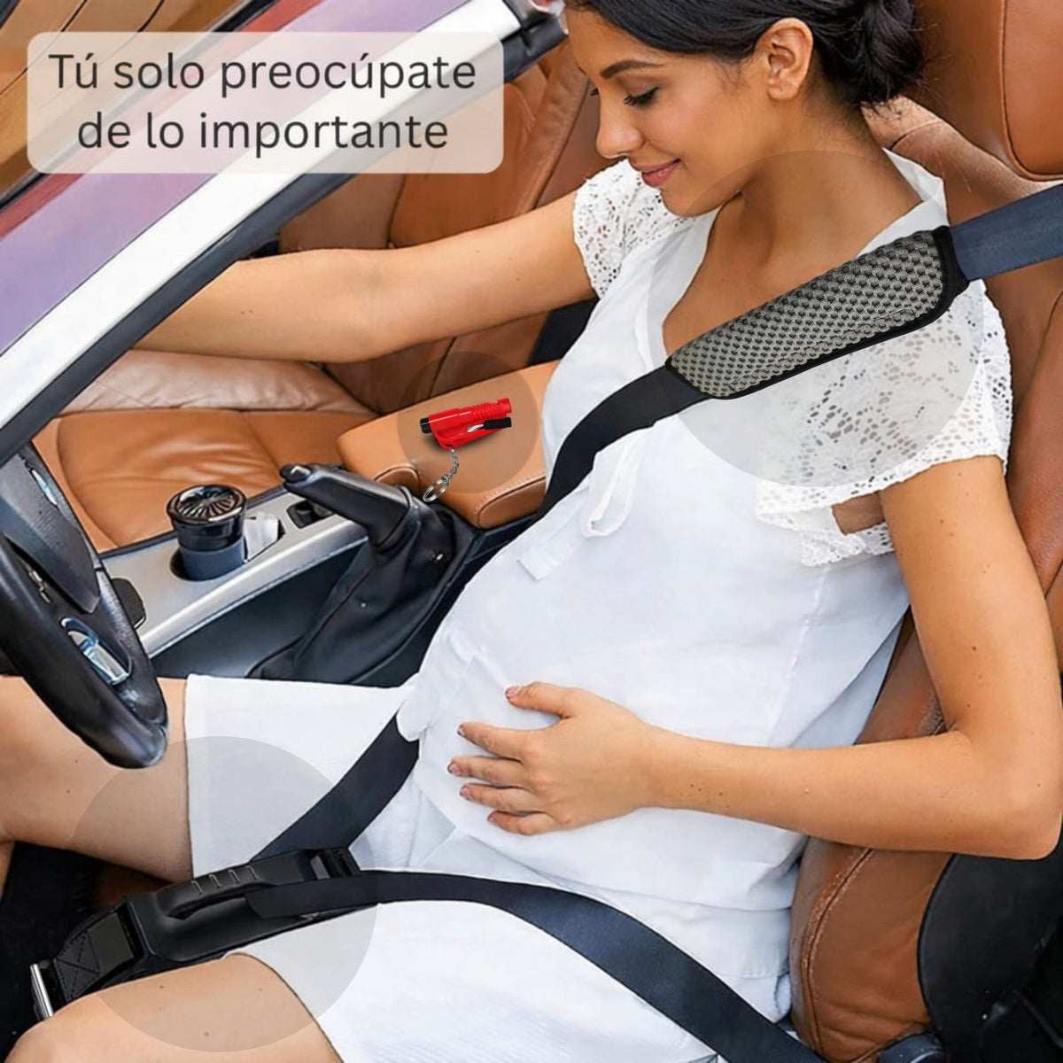 Adaptador de Cinturón de Coche Homologado para Embarazadas