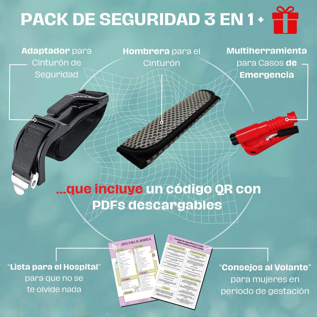 Adaptador de Cinturón de Coche Homologado para Embarazadas