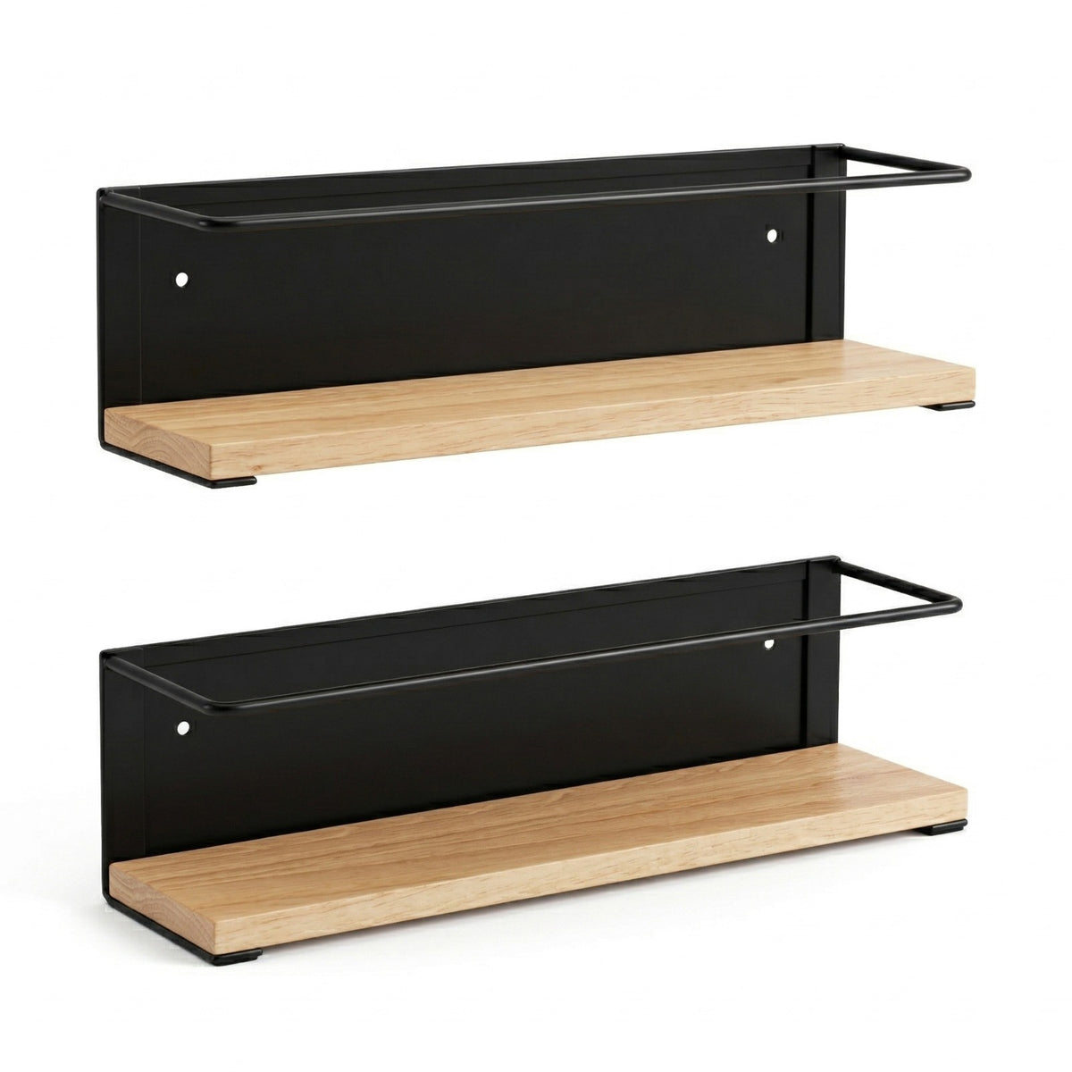 Estante Especiero Magnético de Acero y Madera – Pack 2 Unidades