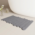 Alfombra de Piedra Diatomita Plegable para Baño y Cocina (Gris)