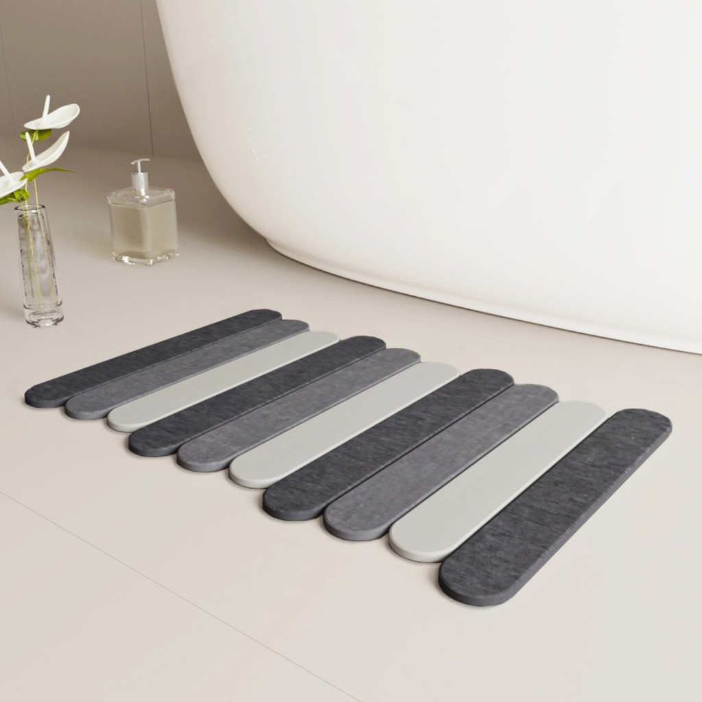 Alfombra de Piedra Diatomita Plegable para Baño y Cocina (Tricolor)