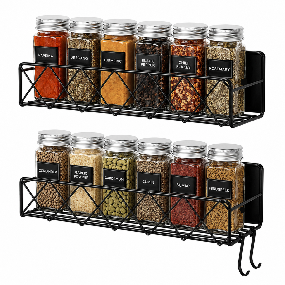 Estante Especiero Magnético de Acero – Pack 2 Unidades