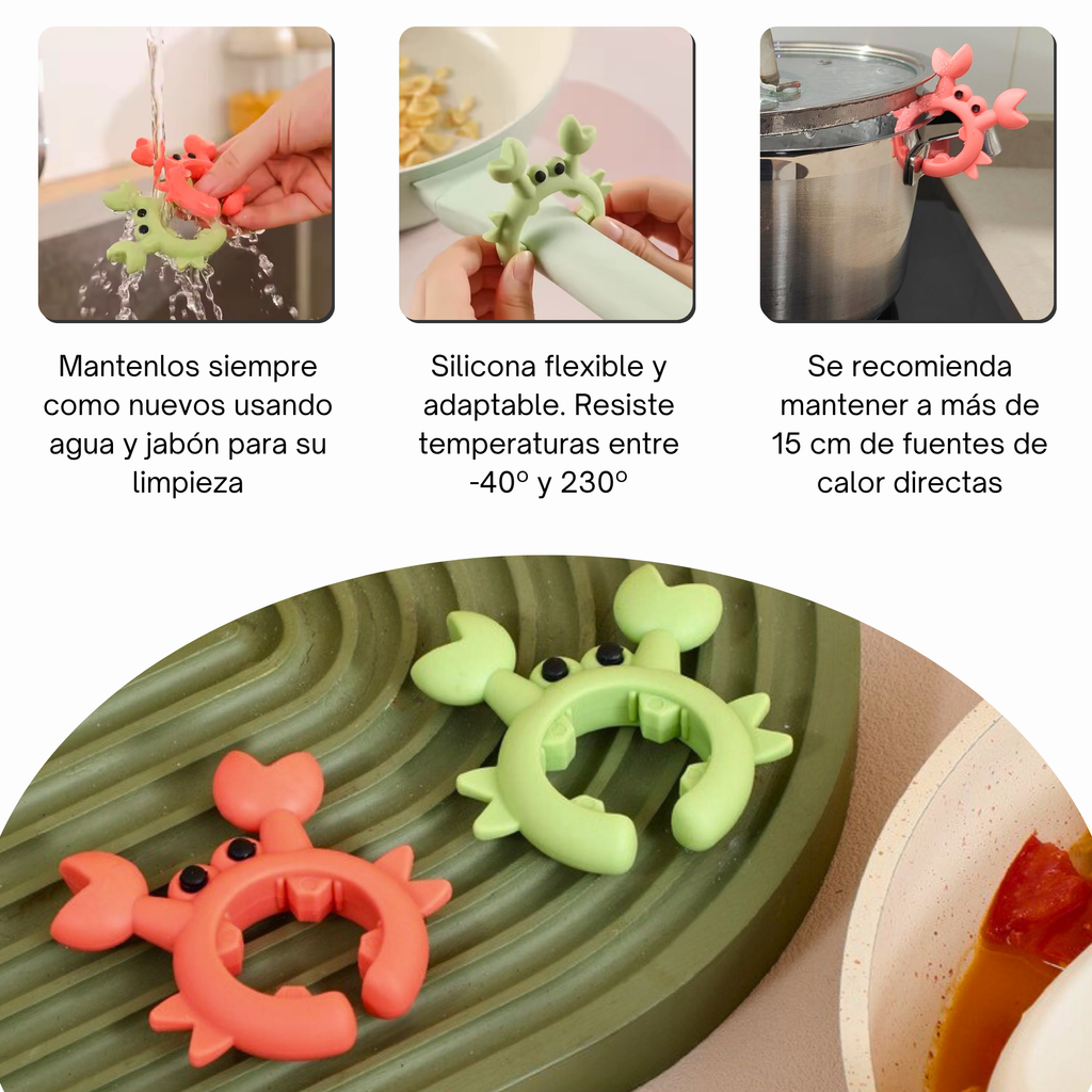 Organizador de Sartenes y Ollas Extensible con 10 Separadores + 2 Clips de Silicona (Blanco)